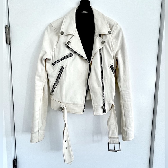 Neiman Marcus Kendall + Kylie White Leather Jacket - Picture 2 of 4